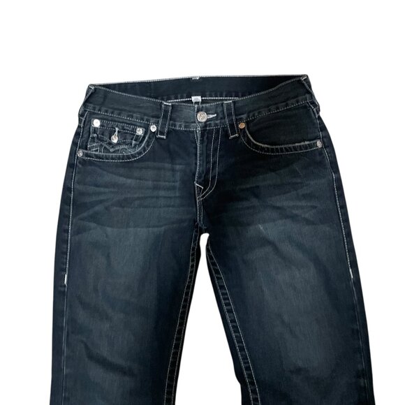 True Religion  Basic Straight World Tour 5 Pocket Denim Blue Jeans Men's Sz 31 - Picture 2 of 10